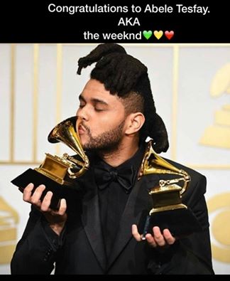 Abel Tesfaye, The Weeknd wins Two  Grammys.