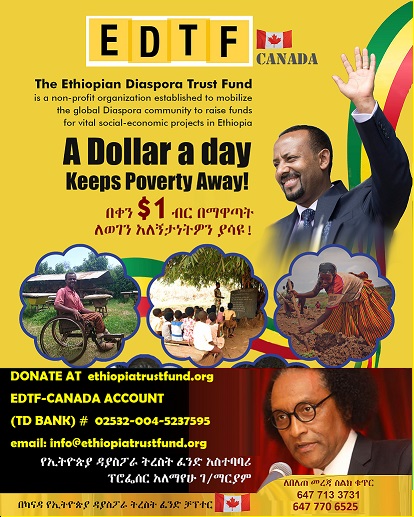 ታላቅ የአጋርነት ቀን ከኢትዮጲያ ዲያስፖራ ትረስት ፈንድ ካናዳ. Ethiopian Diaspora trust Fund Canada to Host An Event February 16