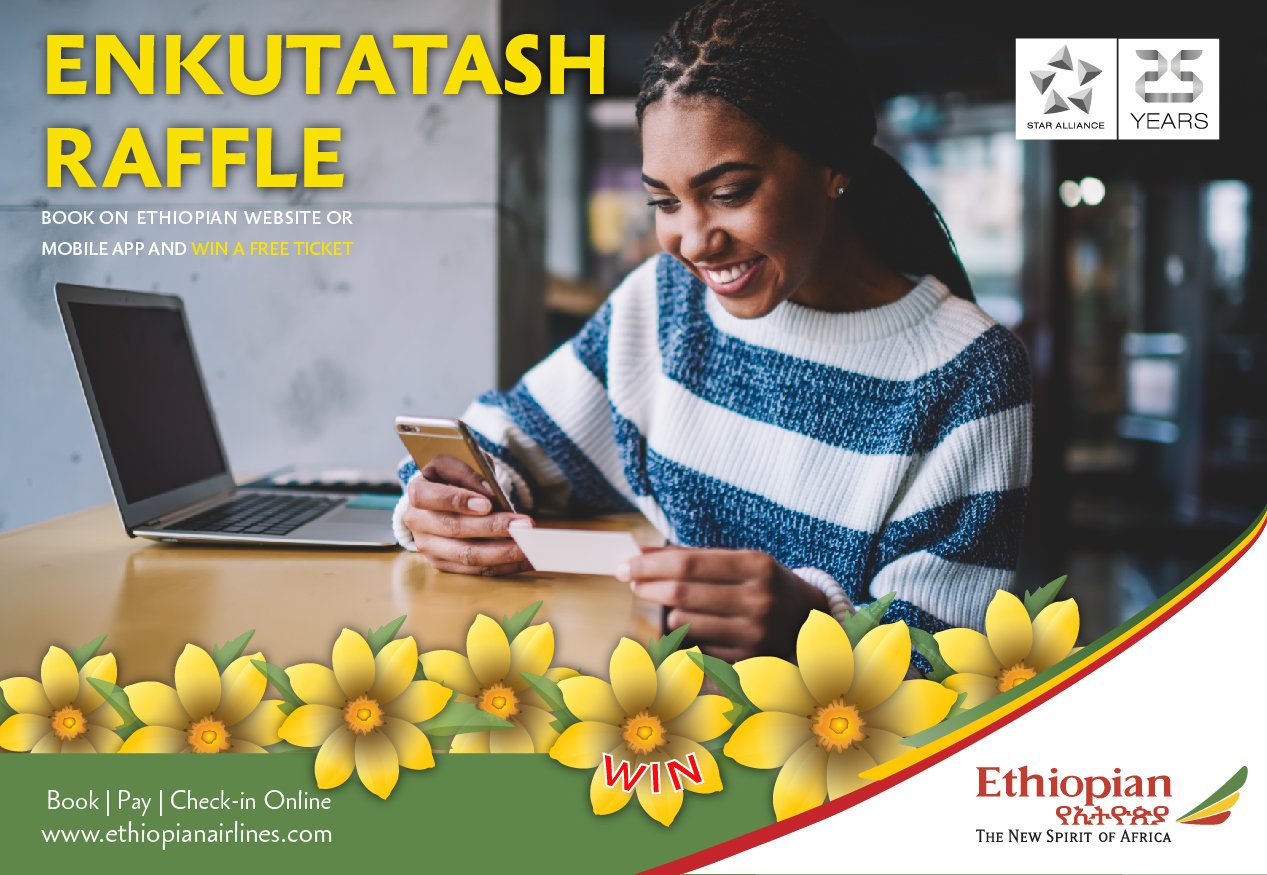 Enter a New Year Raffle ToWin a Free Ticket From Ethiopian Airlines