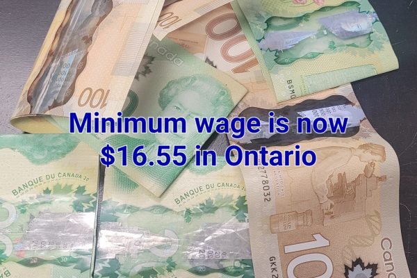 Ontario Increasing Minimum Wage to $16.55 an Hour