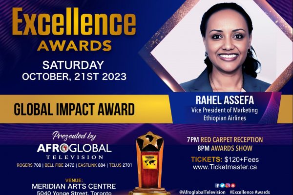 Ethiopian Airlines Marketing Head Recieved an Award in Canada