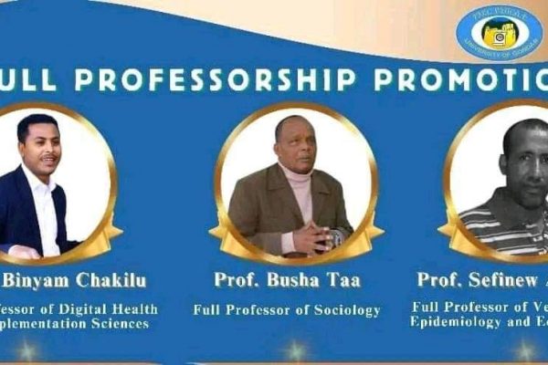 Ethiopian Canadian Scholar Dr. Busha Taa Promoted to a Rank of  Full Porfessorsor